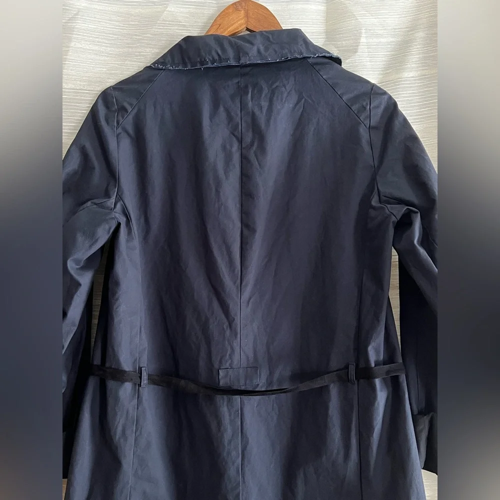 ❌SOLD❌Hannoh Wessel Navy Trench-Style Cotton Coat made in Italy |38 - Picture 4 of 15